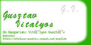 gusztav vitalyos business card